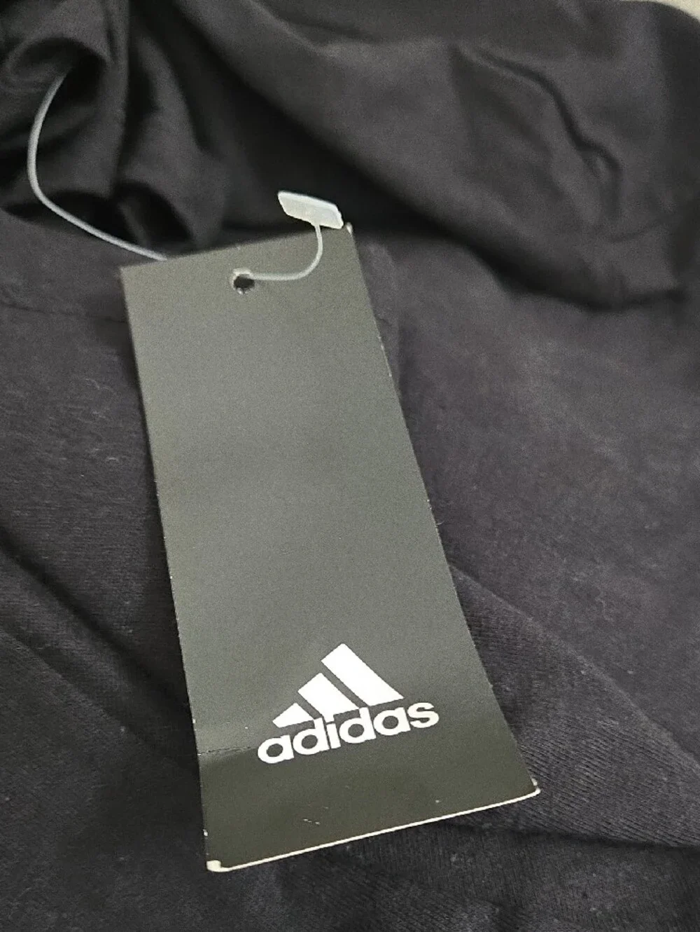 adidas Black Short Sleeve Tee with White Trefoil Logo
